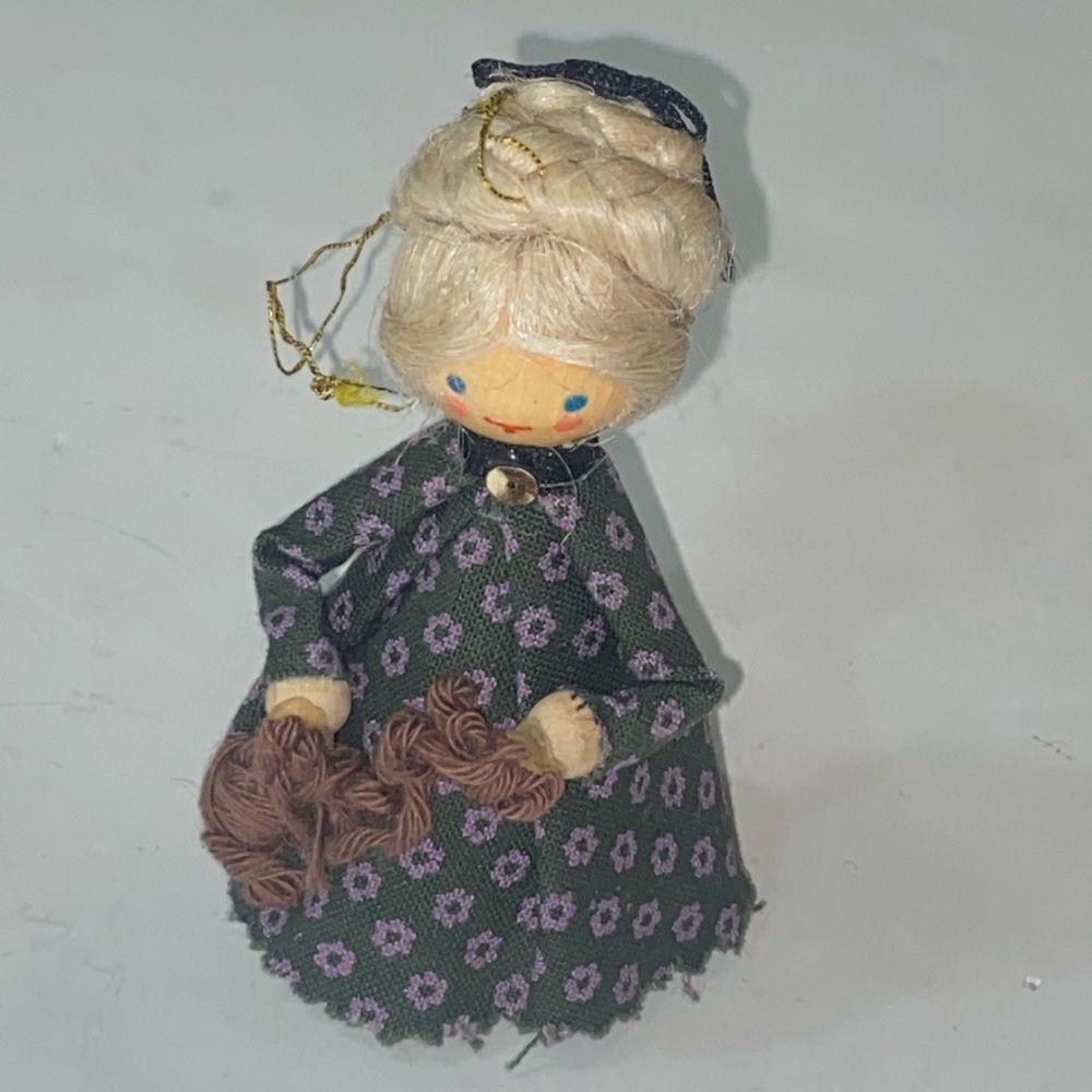 Vintage Wooden Mini Doll